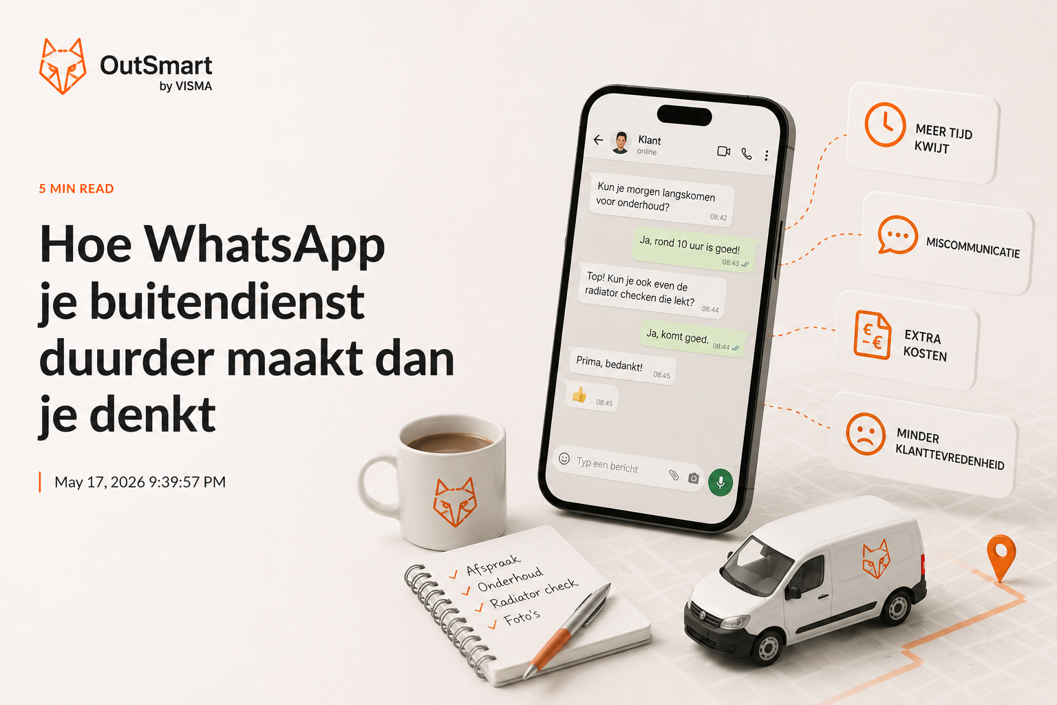 Hoe WhatsApp je buitendienst duurder maakt dan je denkt