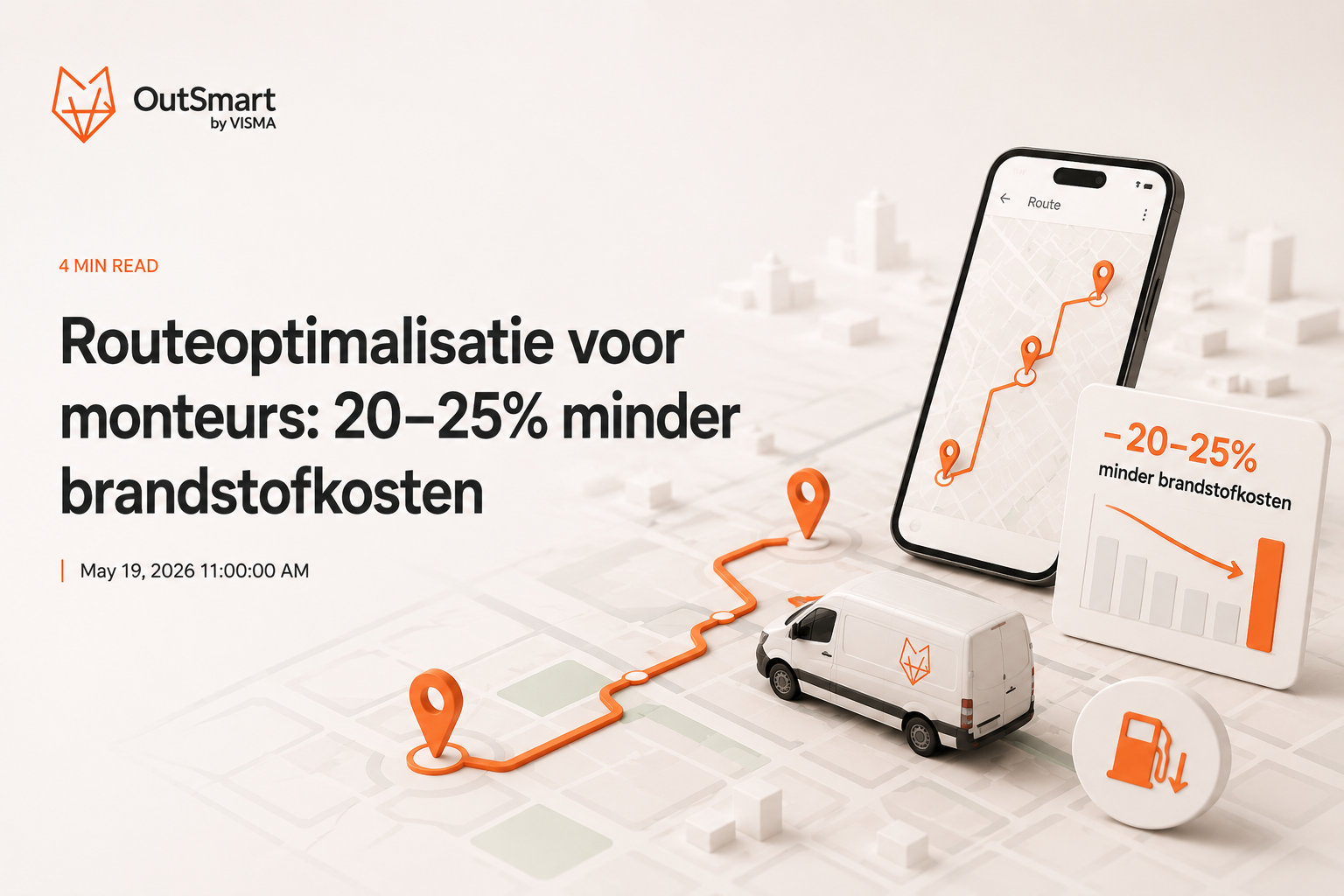 Routeoptimalisatie voor monteurs: 20–25% minder brandstofkosten